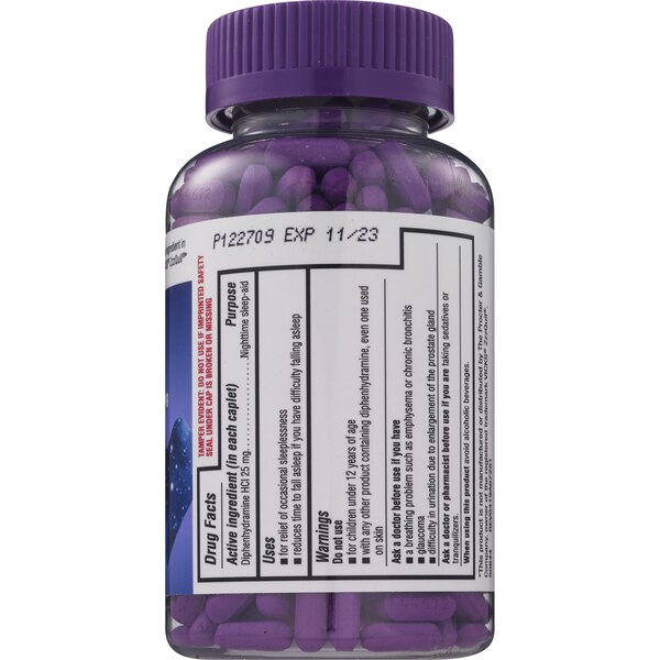 CVS Health Nighttime Sleep Aid Diphenhydramine HCI 25 MG Caplets, 365 CT