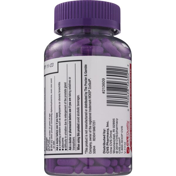 CVS Health Nighttime Sleep Aid Diphenhydramine HCI 25 MG Caplets, 365 CT