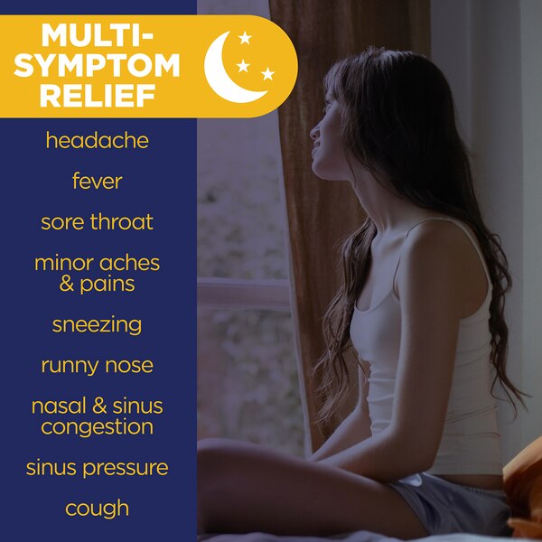 CVS Health Nighttime Severe Cold and Flu Liquid Relief, 12 OZ, Honey