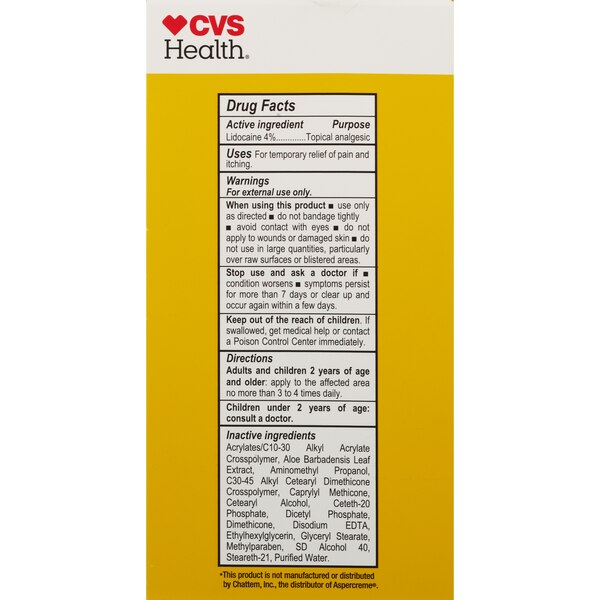 CVS Health Maximum Strength Lidocaine Pain Relief Roll-On, 2.5 FL OZ