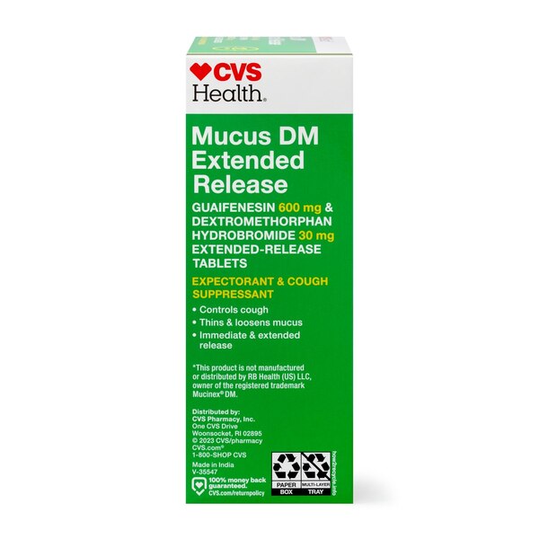 CVS Health 12HR Mucus DM Extended Release Cough Tablets