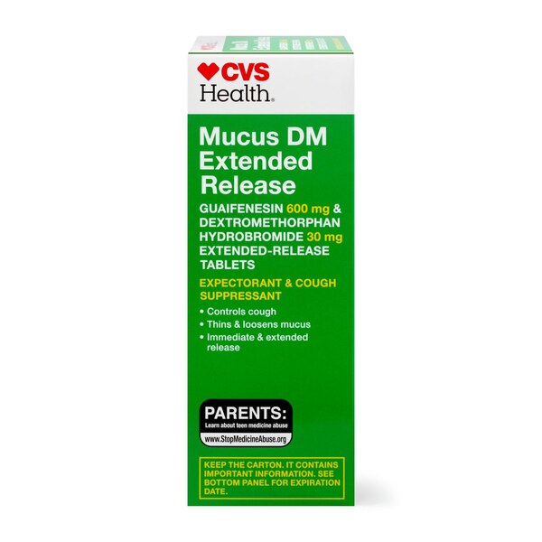 CVS Health 12HR Mucus DM Extended Release Cough Tablets