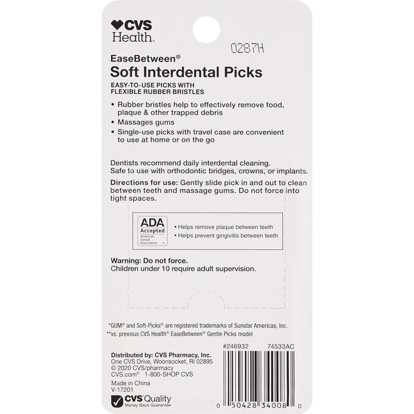 CVS Health EaseBetween Soft Interdental Picks, 120 CT