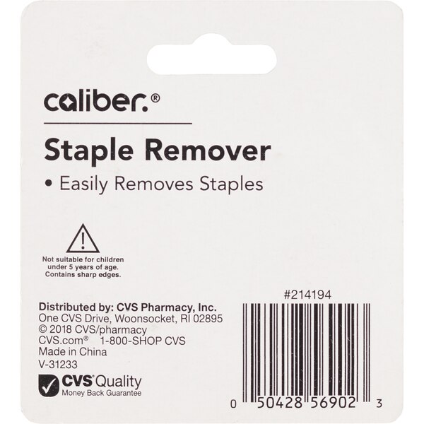 Caliber Staple Remover, Assorted Colors