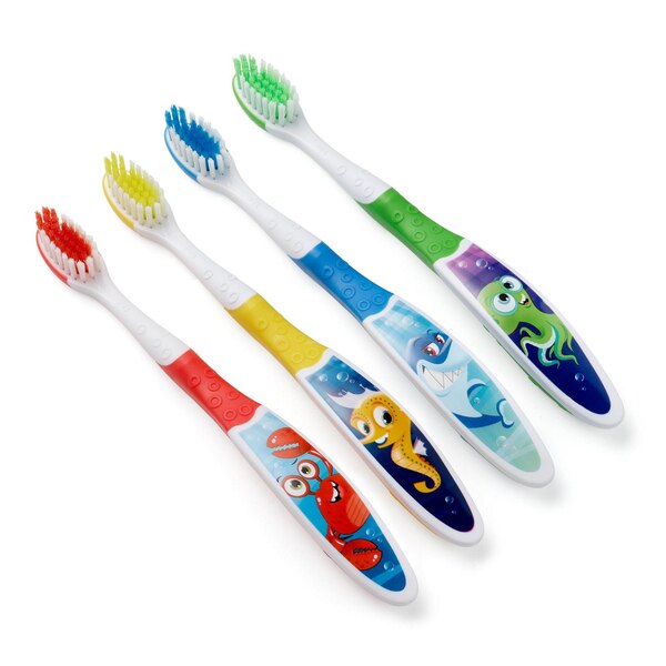 CVS Health Kids Ocean Friends Toothbrush for ages 4-8, Extra Soft Bristle