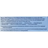 Beauty 360 Makeup Remover Wipe Fragrance-Free, 30/Pack, thumbnail image