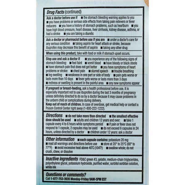 CVS Ibuprofen 200 MG Liquid Filled Softgels
