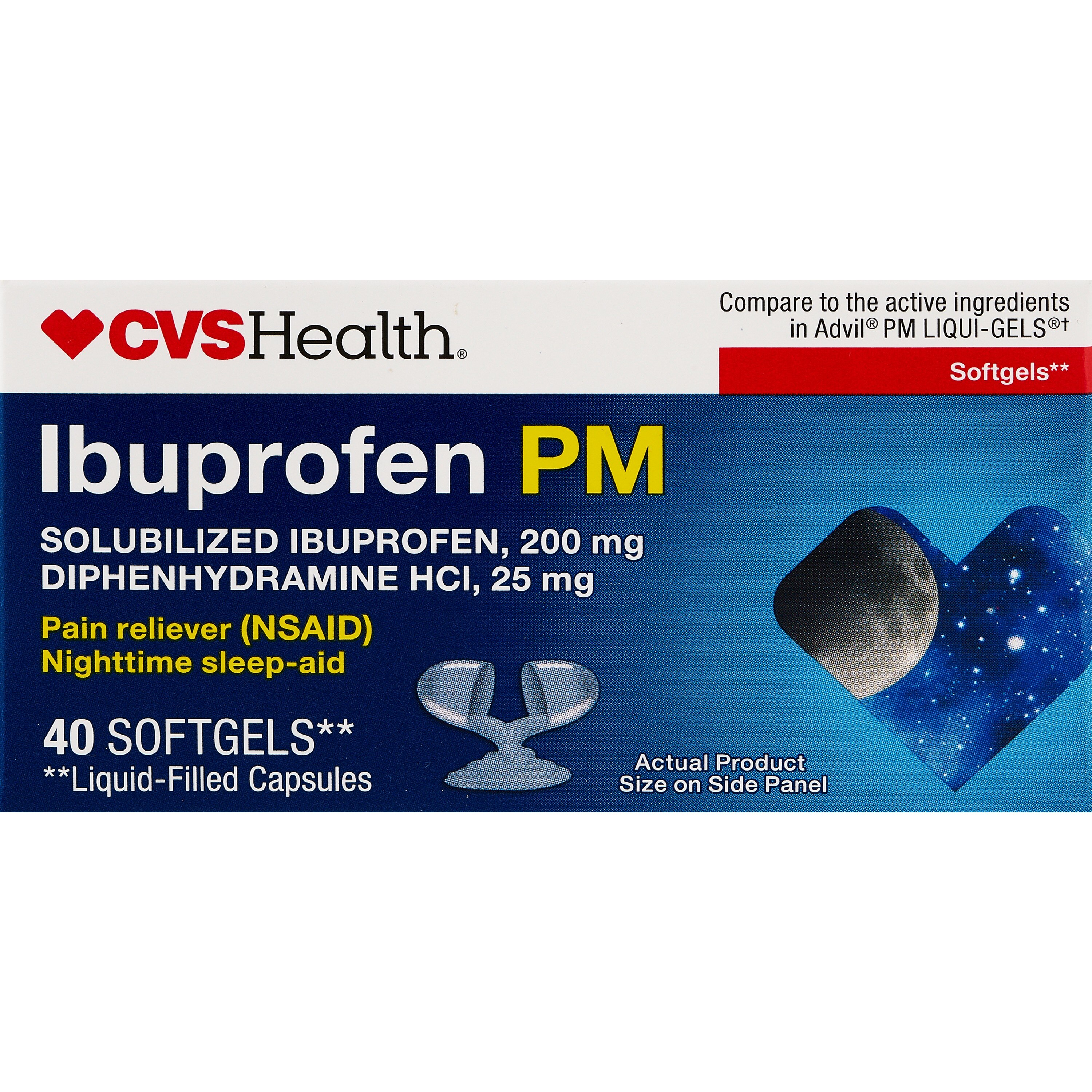 CVS Health - Ibuprofen PM, 40 u.
