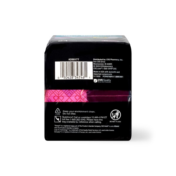 CVS Health Ultra Thin Pads with Wings, Extra Heavy Overnight, 24 CT