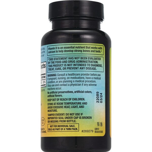 CVS Health Twin Pack Vitamin D3 Softgels, 500 CT