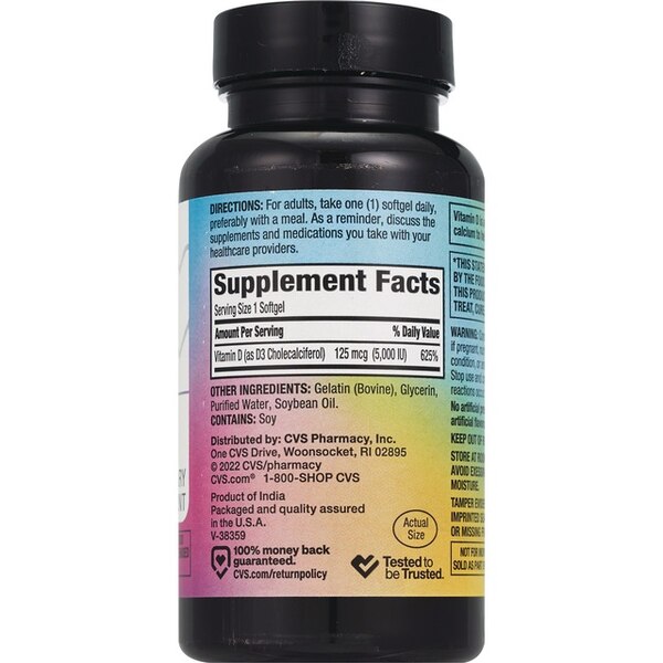 CVS Health Twin Pack Vitamin D3 Softgels, 500 CT