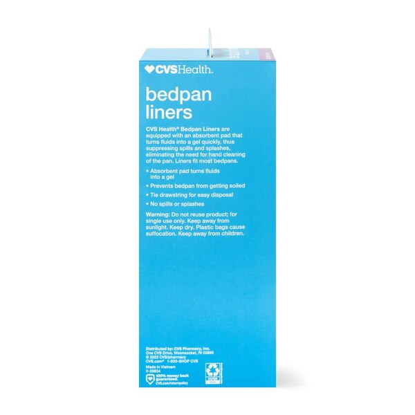 Carebag Bedpan Liner Super Absorbent Pad, 12 CT