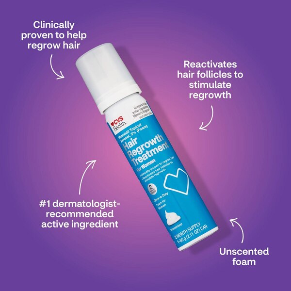 CVS Health Women's 5% Minoxidil Foam for Hair Regrowth