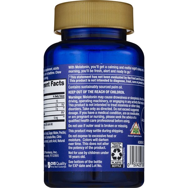 CVS Health Melatonin 10 MG Gummies, Strawberry, 60CT