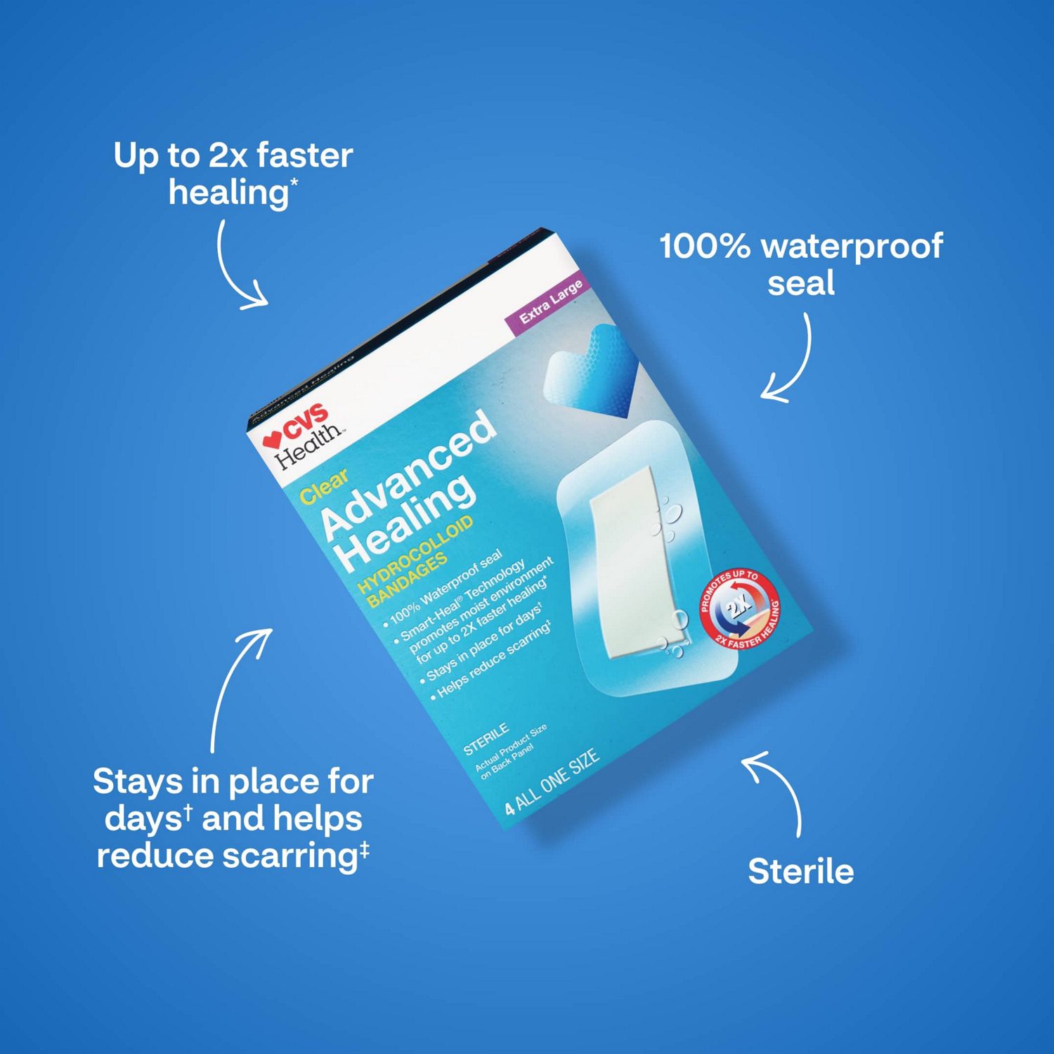 CVS Health Clear Advanced Healing Hydrocolloid Bandages