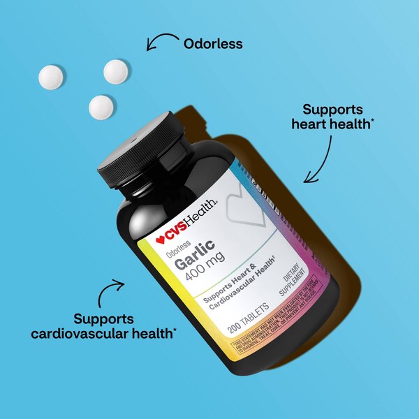 CVS Health Odorless Garlic Tablets, 200 CT