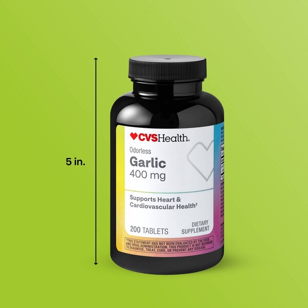 CVS Health Odorless Garlic Tablets, 200 CT
