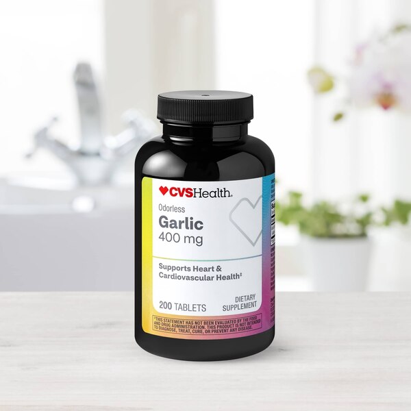 CVS Health Odorless Garlic Tablets, 200 CT