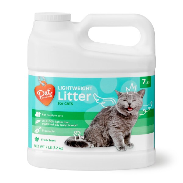 Pet Central Lightweight Scoopable Cat Litter, Fresh Scent, 7 lb