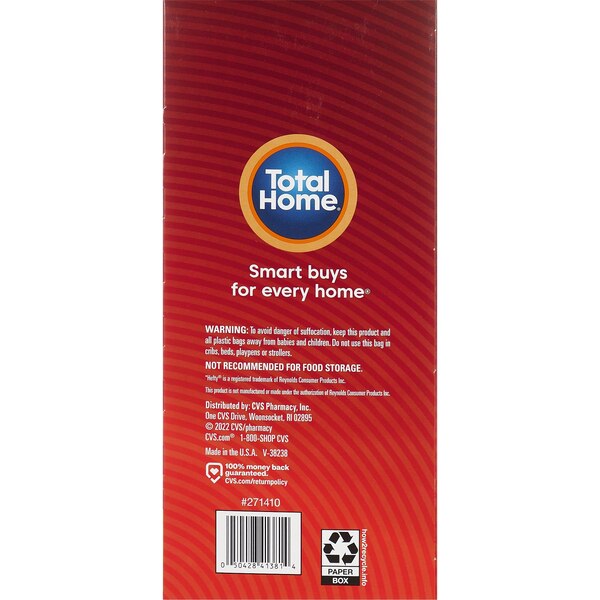 Total Home 13 Gallon Tall Kitchen Trash Bags, Fresh Scent, 45 ct