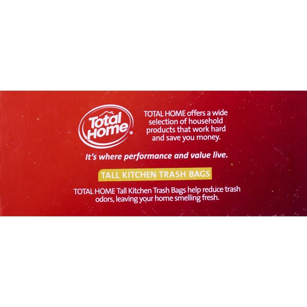 Total Home 13 Gallon Tall Kitchen Trash Bags, Fresh Scent, 45 ct