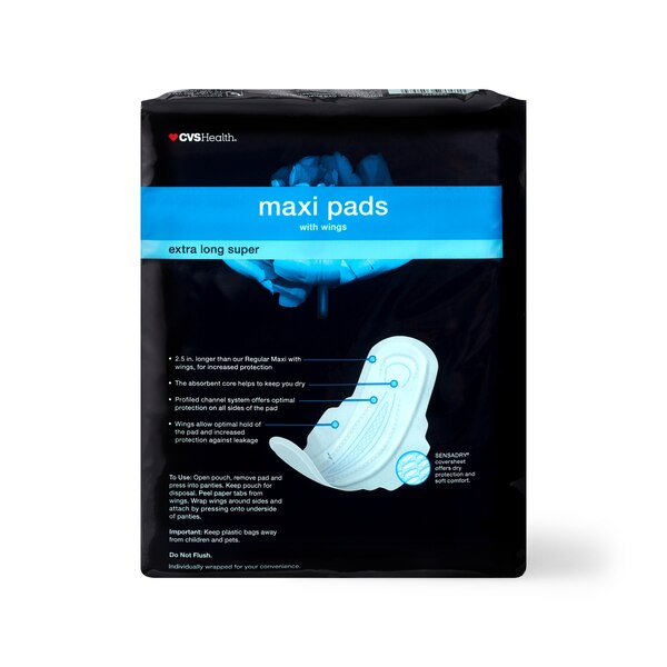 CVS Health Maxi, Extra Long Super, Size 3, 26 CT