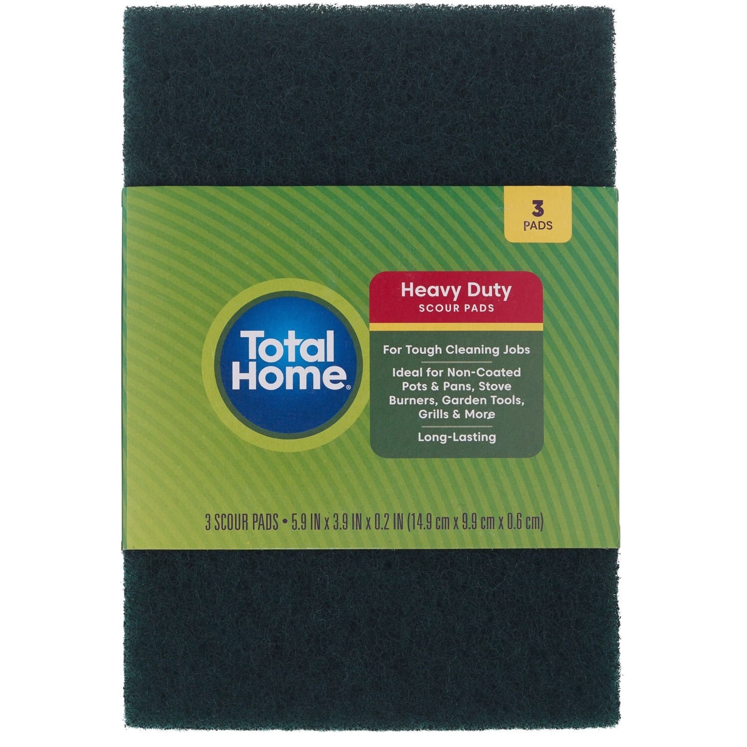 Total Home Scouring Pads, 3 ct image.