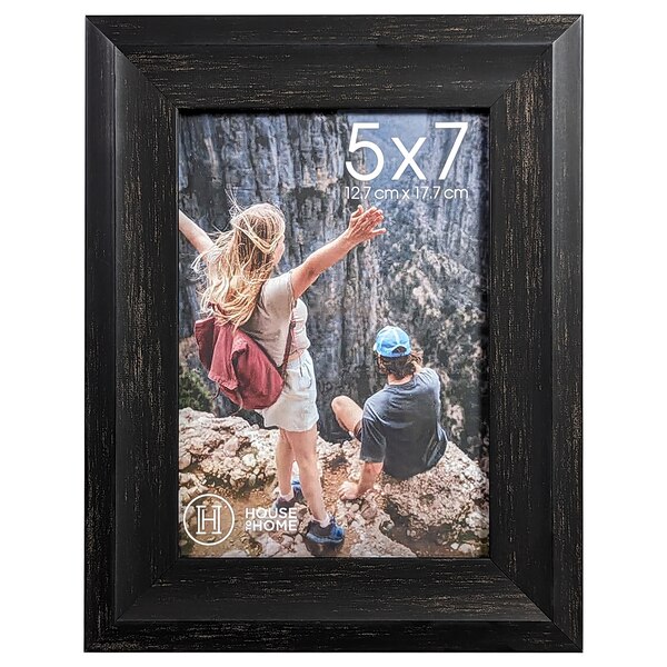 House To Home Black Wood Tone Picture Frame, 5 x 7 in