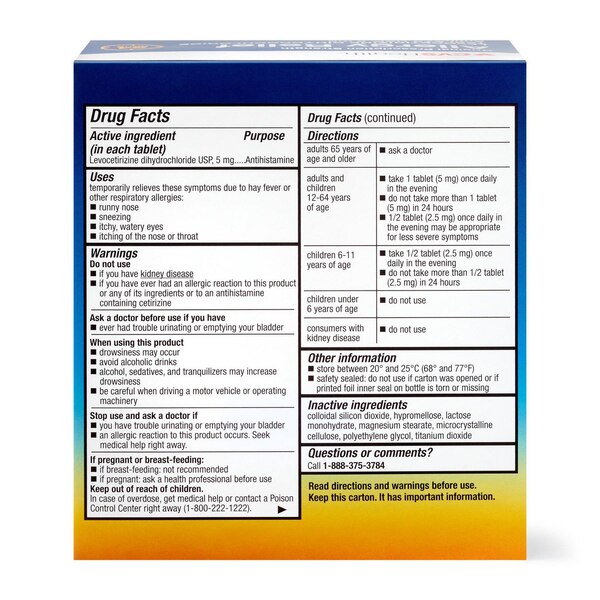 CVS Health 24HR Allergy Relief Levocetirizine Dihydrochloride Tablets