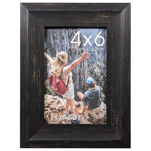 House To Home Black Wood Tone Picture Frame, 4 x 6 in