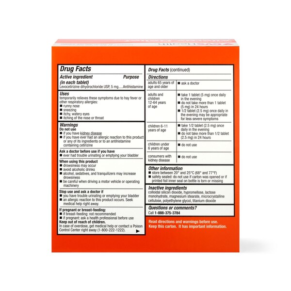 CVS Health 24HR Allergy Relief Levocetirizine Dihydrochloride Tablets