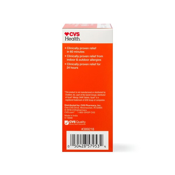 CVS Health 24HR Allergy Relief Levocetirizine Dihydrochloride Tablets