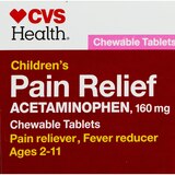 CVS Health Children's Acetaminophen Pain Reliever & Fever Reducer Chewable Tablets, Bubble Gum, 24 CT, thumbnail image