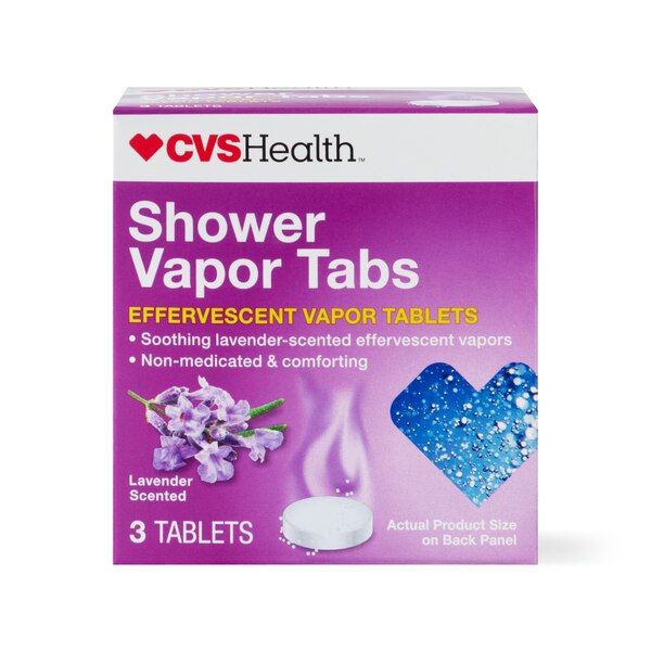 CVS Health Effervescent Shower Vapor Tablets, Lavender, 3 CT