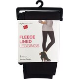 Style Essentials by Hanes Fleece Lined Leggings, Blackout Opaque, thumbnail image