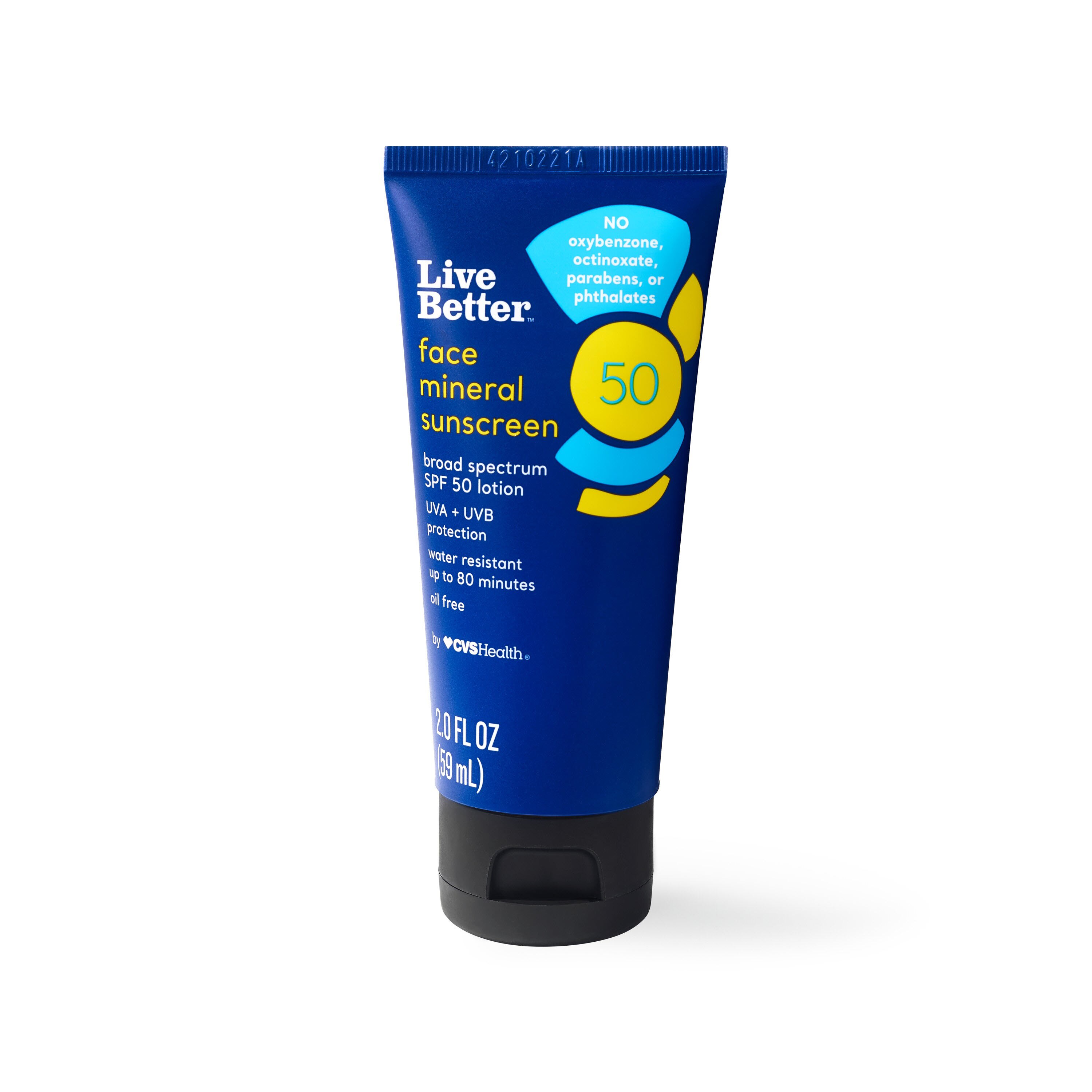 Live Better - Protector solar mineral para el rostro, FPS 50, 2 oz