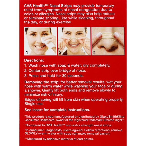 CVS Health - Tiras nasales, potencia extra, tostado, 50 u.