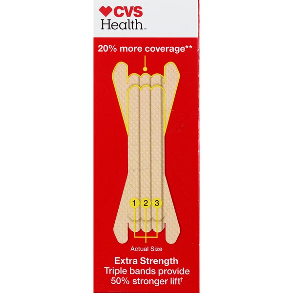 CVS Health - Tiras nasales, potencia extra, tostado, 50 u.