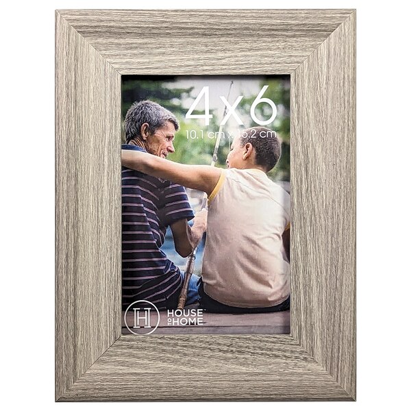 House To Home Gray Wood Tone Picture Frame, 4 x 6 in