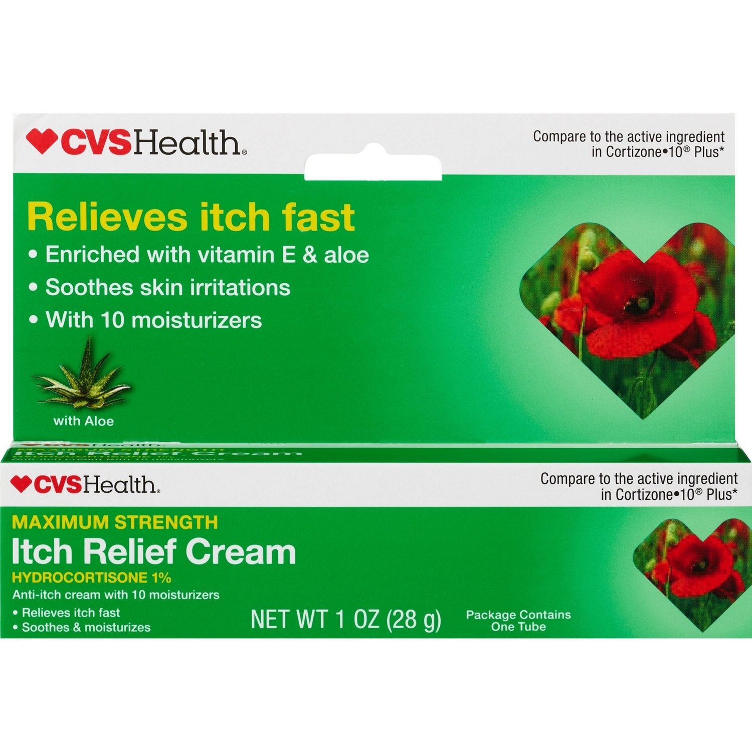 CVS Maximum Strength Anit-Itch Relief Hydrocortisone Cream, 1 OZ
