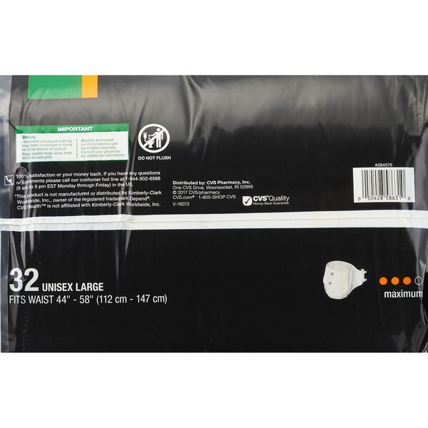 CVS Health Fitted Briefs Maximum Absorbency