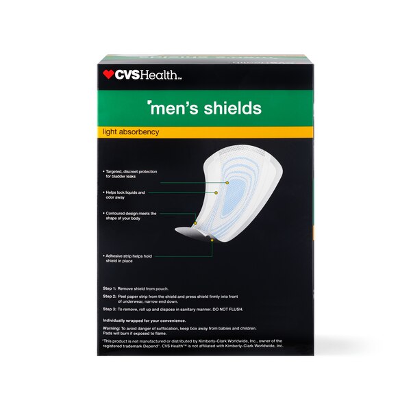 CVS Health Men's Shields Light Absorbency, 58CT