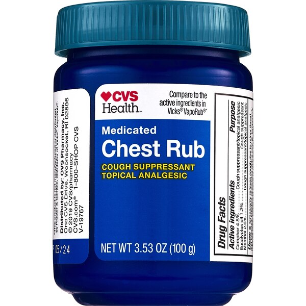 CVS Health Medicated Chest Rub Cough Suppressant
