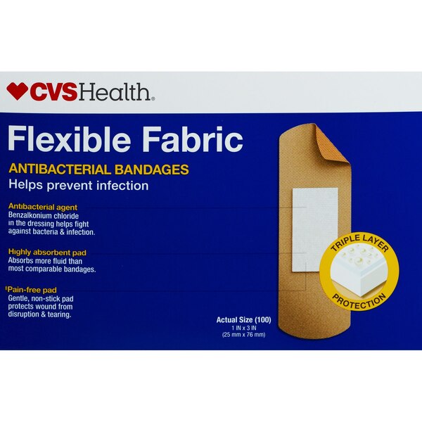 CVS Health Flexible Fabric Anti-Bacterial Bandages