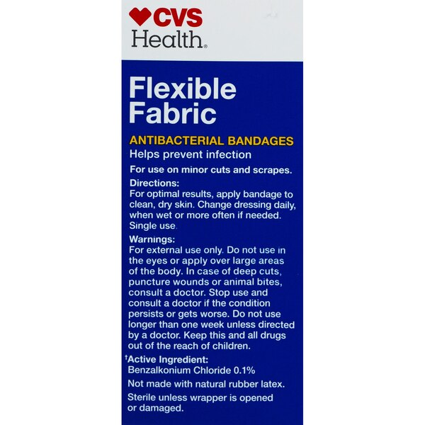 CVS Health Flexible Fabric Anti-Bacterial Bandages