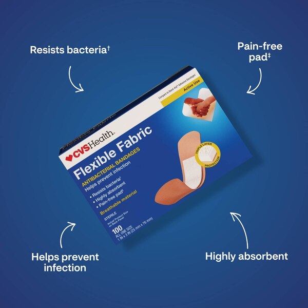 CVS Health Flexible Fabric Anti-Bacterial Bandages