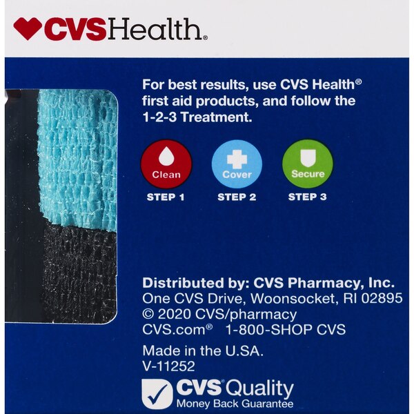CVS Health Breathable Gentle 1" Tape, Blue & Black, 2 CT
