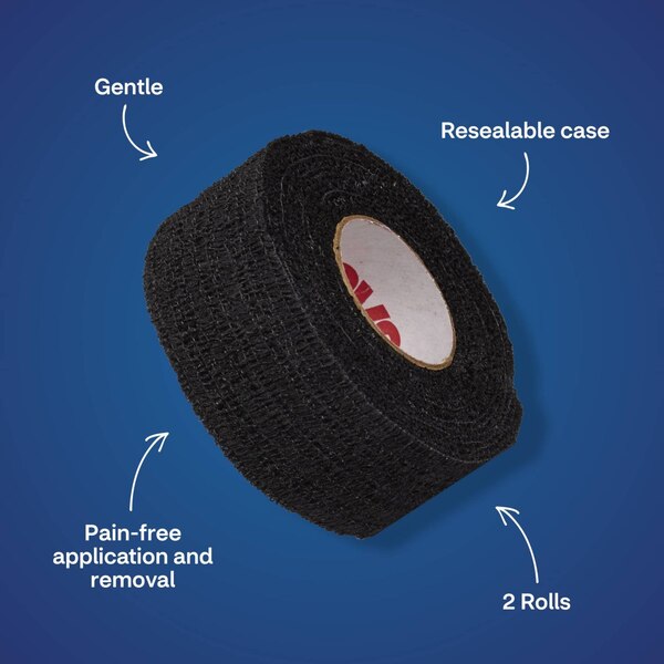 CVS Health Breathable Gentle 1" Tape, Blue & Black, 2 CT