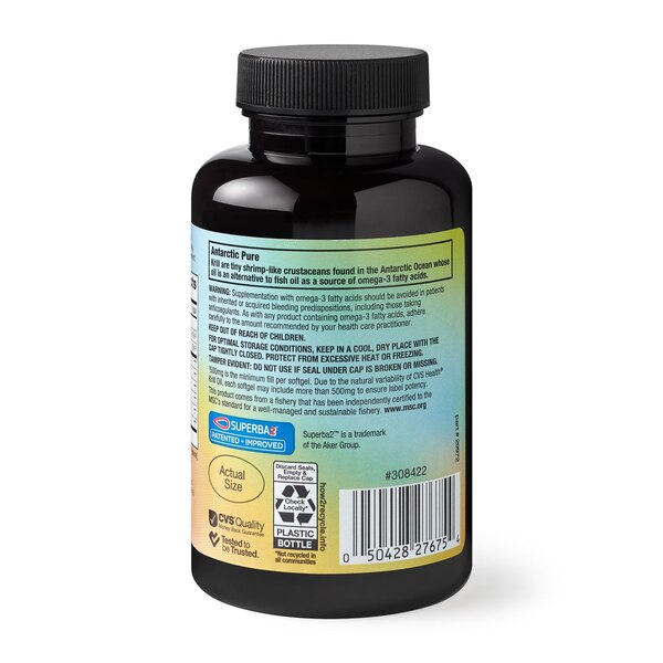 CVS Health Pure Omega-3 Krill Oil, 500 MG, 120 CT