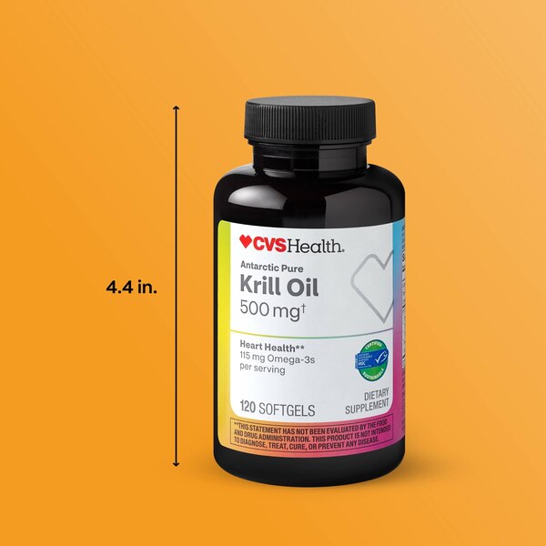 CVS Health Pure Omega-3 Krill Oil, 500 MG, 120 CT
